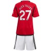 Original Trikotsatz Manchester United Alex Telles 27 Heimtrikot 2023-24 Für Kinder